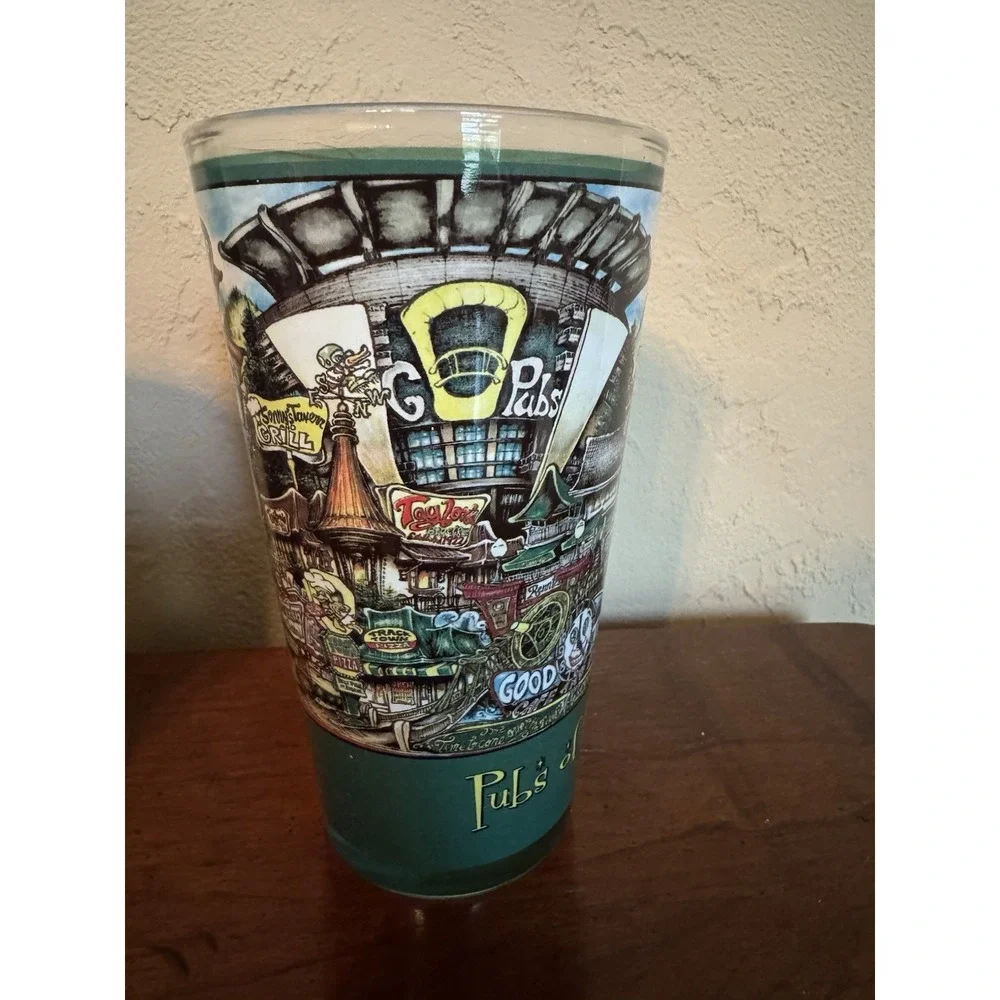 Pubs‎ of Eugene Oregon Pint Glasses 2011 Brian McKelvey Artist Signed Beer Glass